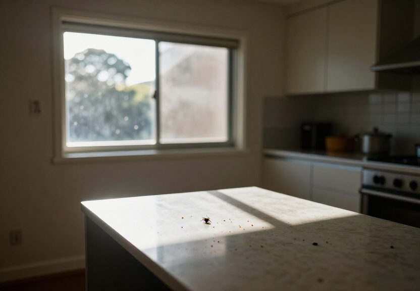 Rat droppings in a Haberfield garage before treatment